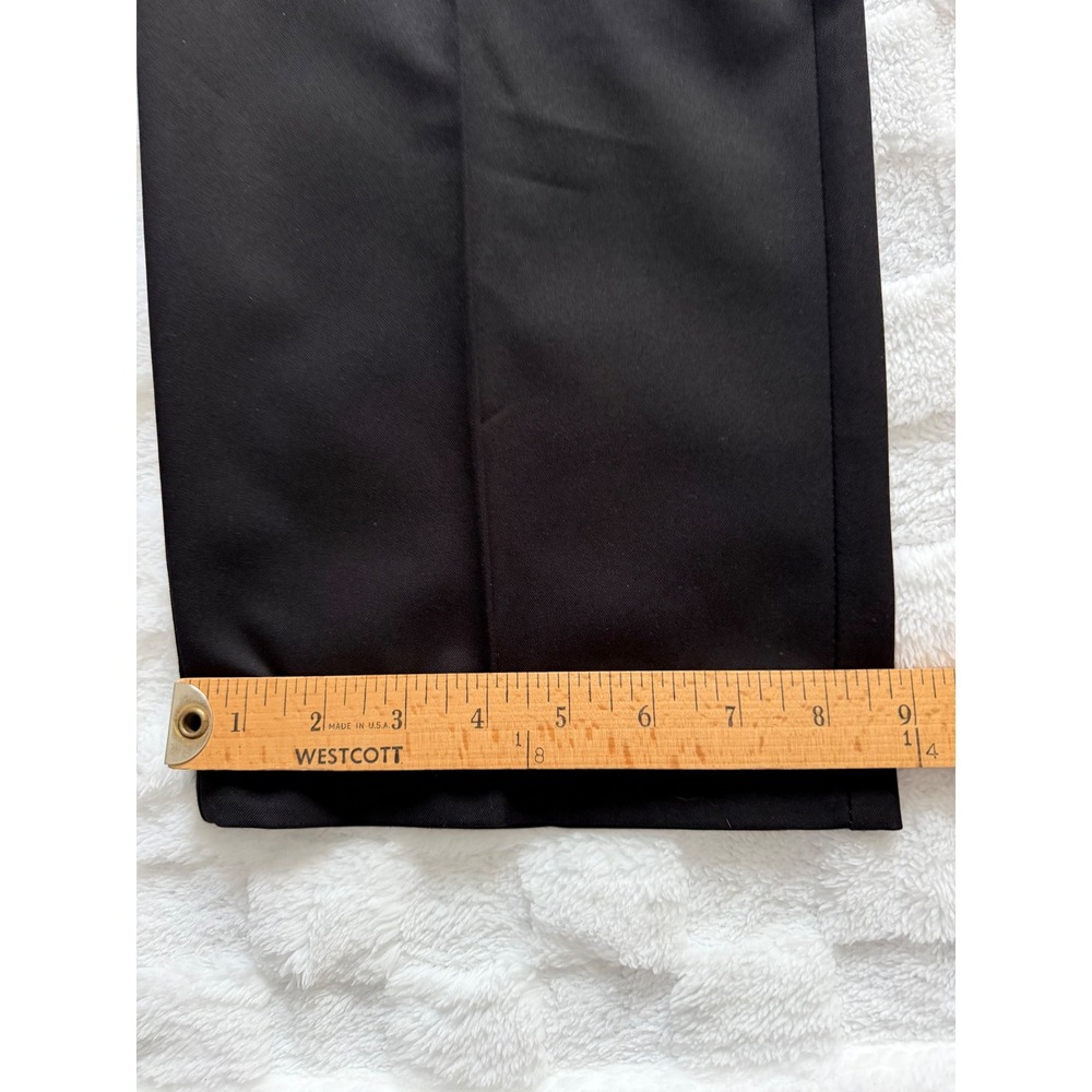 Haggar Cool 18 Pro Mens Pants 35x34 Black Classic Fit Pleated Dress Trousers - Picture 10 of 11